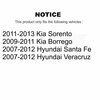 Top Quality Rear Suspension Link Pair For Hyundai Santa Fe Kia Sorento Veracruz Borrego K72-100349